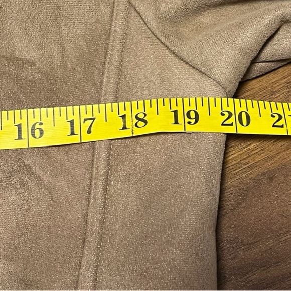 Lauren Ralph Lauren Brown Faux Shearling Open Draped Waterfall Jacket Size S - Picture 11 of 13